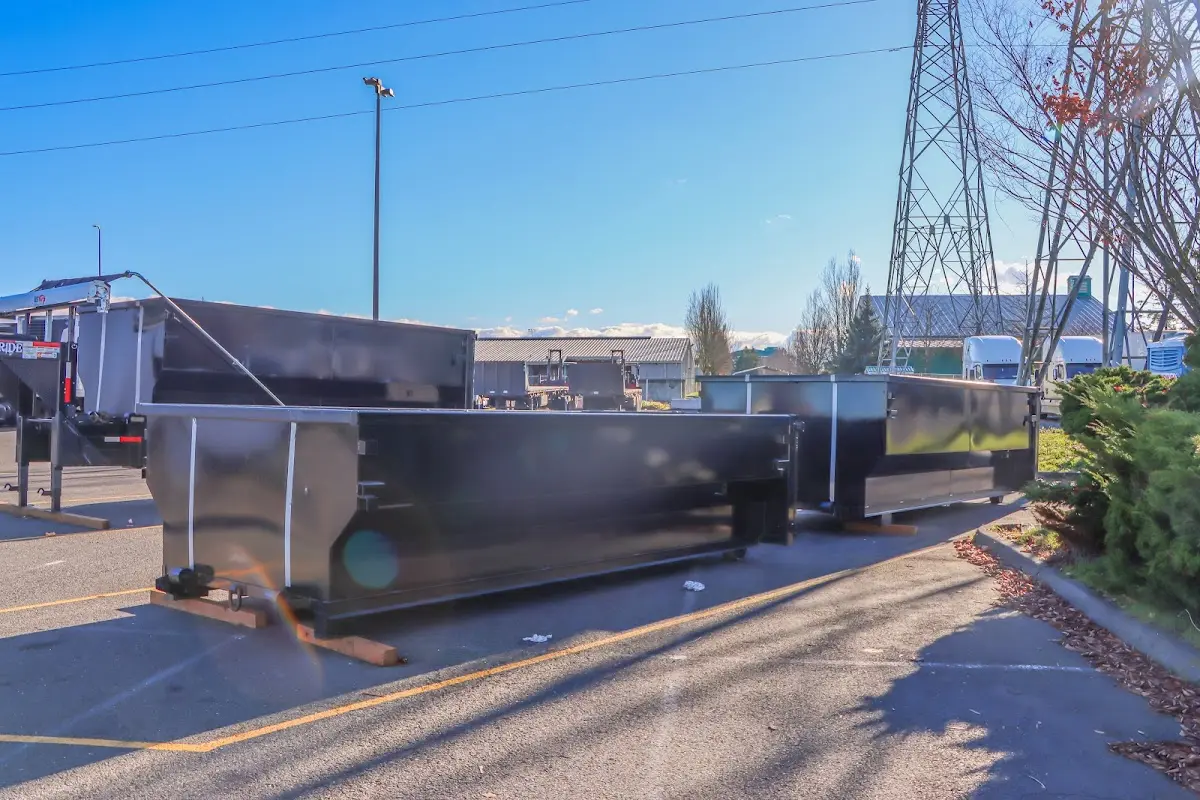 Roll-off dumpster ready for waste disposal at job site for Residential Dumpster Rental in Eagle Pass